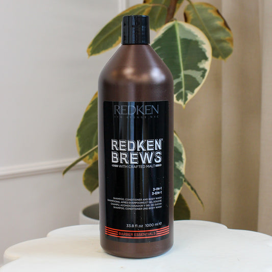 3-En-1 Redken Brews - Shampooing, Revitalisant et Gel Douche