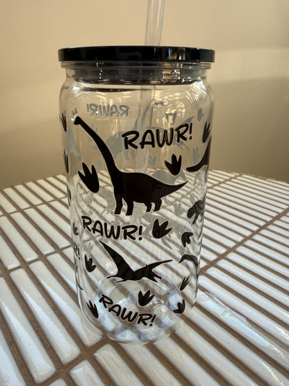 Verre Décoratif En Plastique - Dino Rawr
