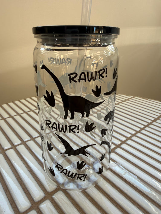 Verre Décoratif En Plastique - Dino Rawr