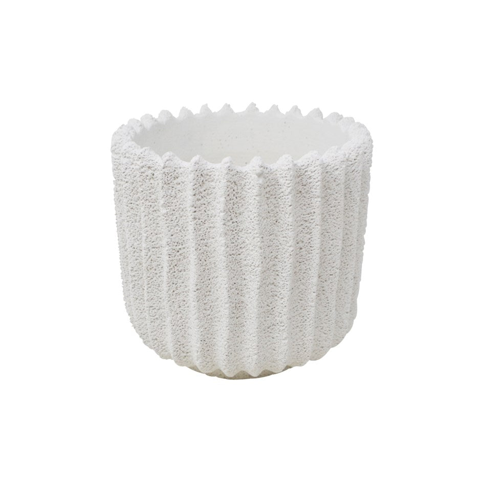 Cache-pot - Cannelé Blanc