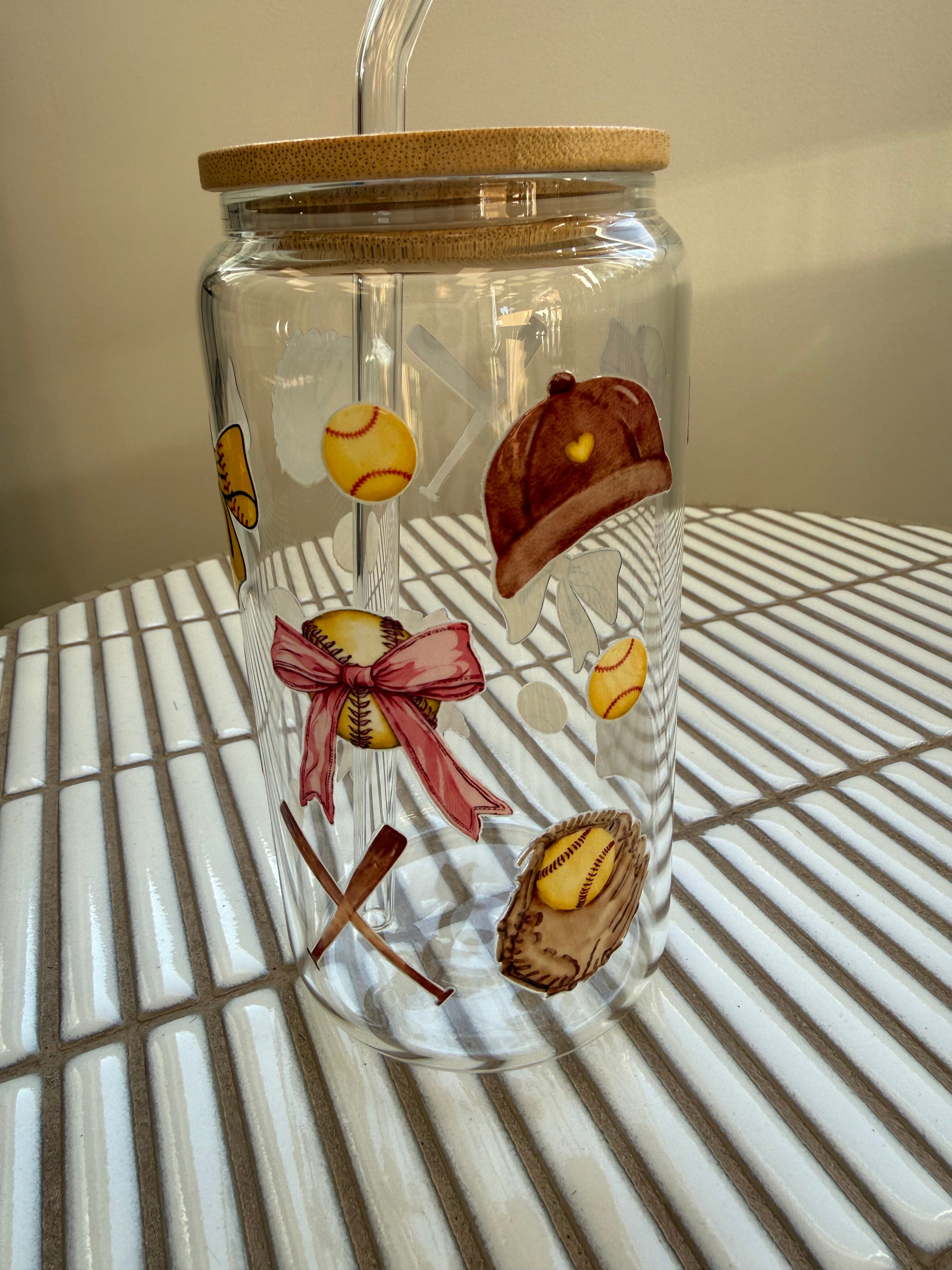 verre-decoratif-en-verre-baseball-jaune