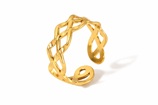 Bague Elyra - Stainless Plaqué Or 18k