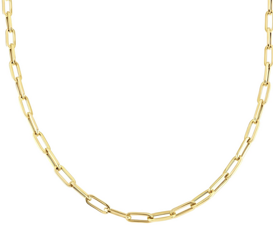 Collier Paper Clip - Stainless Plaqué Or 18k
